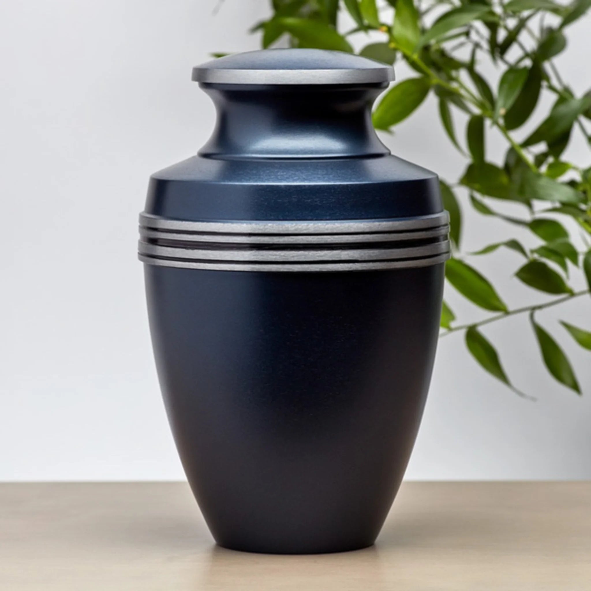 Grecian Collection Matte Deep Blue Aluminum Cremation Urn - 0