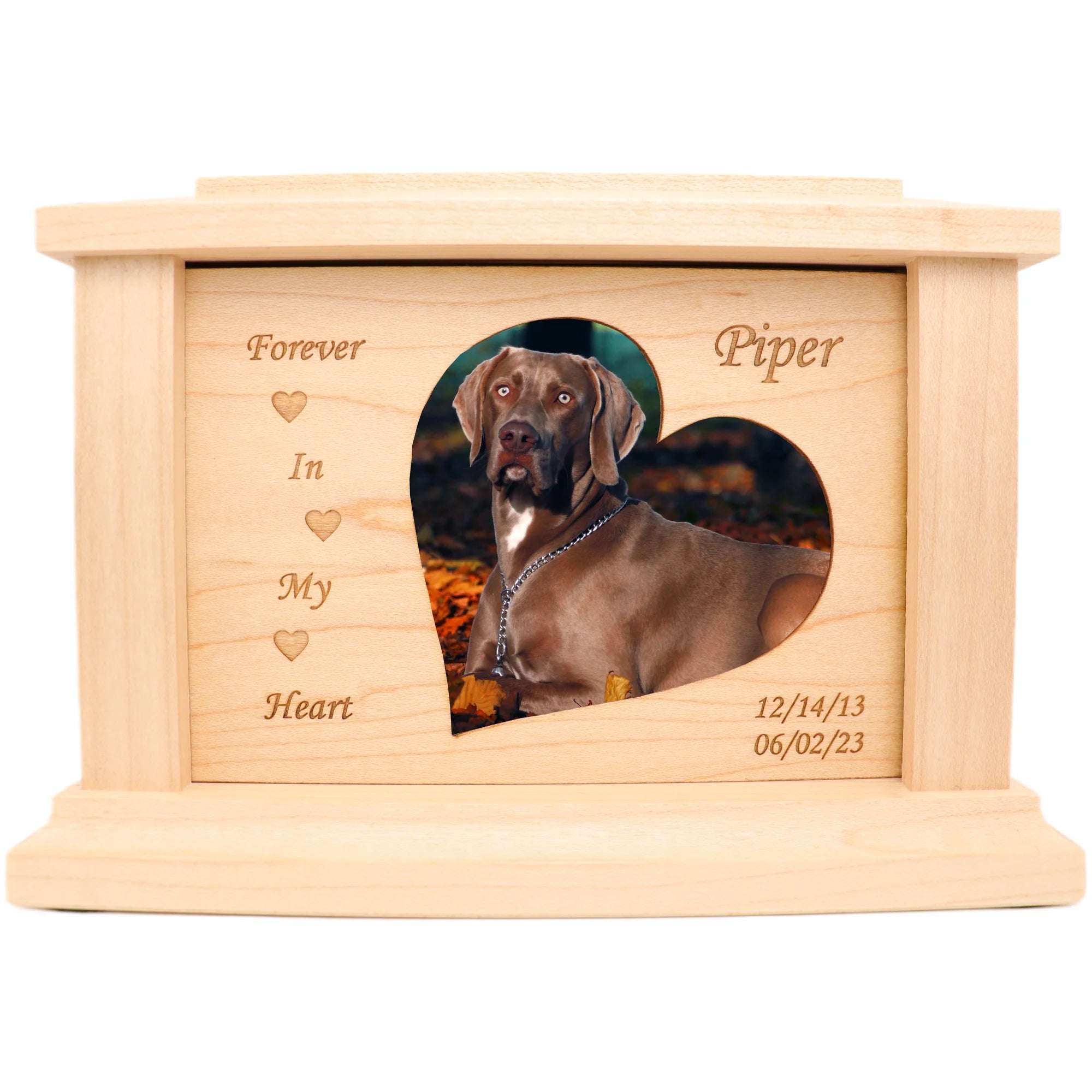 Forever In My Heart Maple Pet Urn