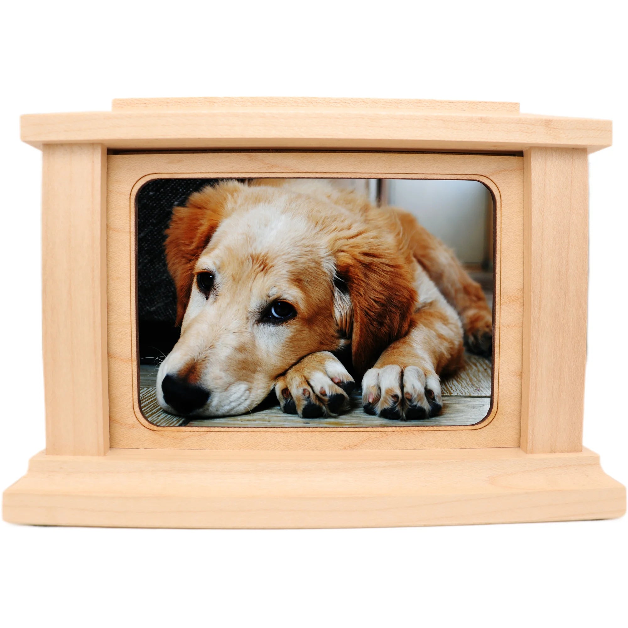 Rectangle Maple Pet Urn